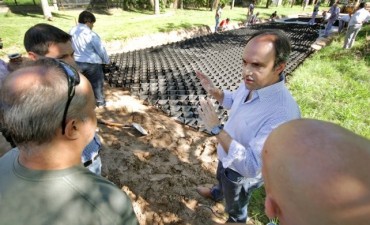 Comenzaron a instalar el sistema de geoceldas en las calles de Colastin&eacute;