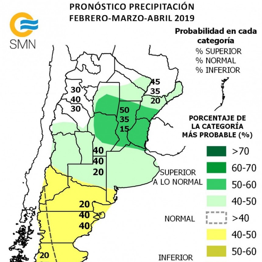 El Servicio Meteorol&oacute;gico Nacional anticipa lluvias superiores a las normales para Santa Fe en los pr&oacute;ximos meses
