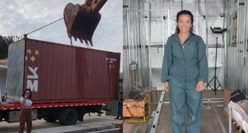 Una joven convirti&oacute; un contenedor en la casa de sus sue&ntilde;os