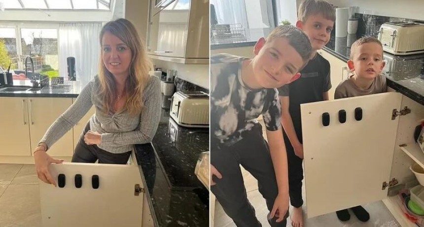 Madre implementa timbres para llamar a sus hijos a comer