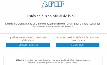 AFIP prorrog&oacute; hasta el 21 de abril las deducciones de Ganancias 