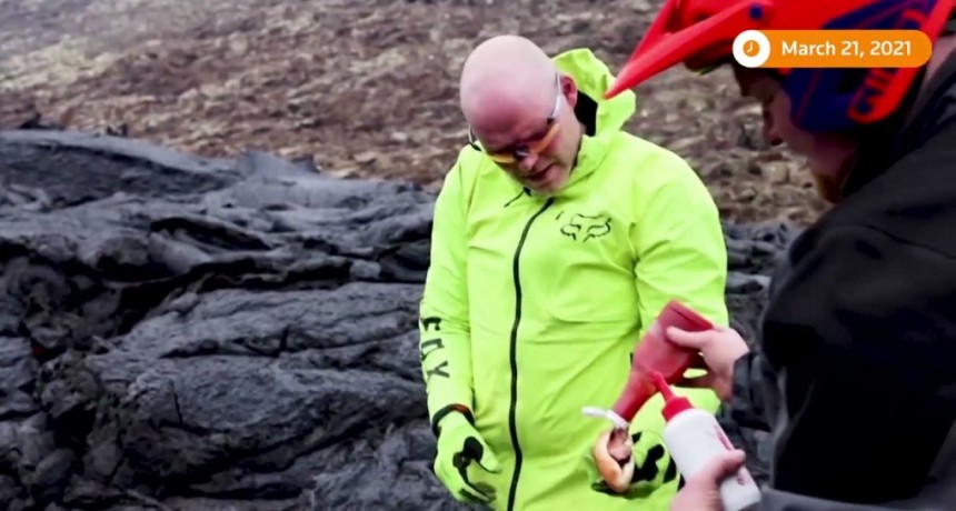 Panchos a la lava: Islandeses aprovechan un volc&aacute;n para cocinar