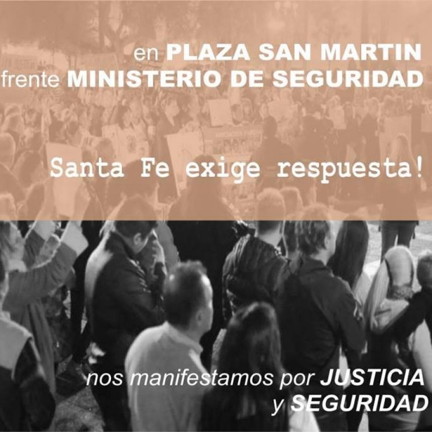 Santafesinos convocan a marchar por la seguridad