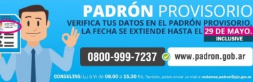 Extensi&oacute;n del plazo para consultar el padr&oacute;n provisorio 