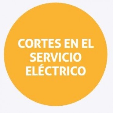 Cortes de energ&iacute;a programados para el martes 