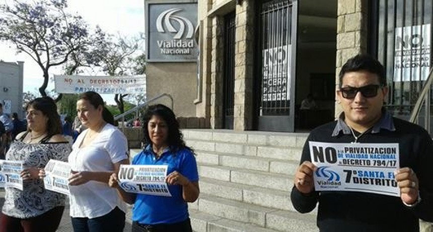 Trabajadores de Vialidad Nacional concretan un paro