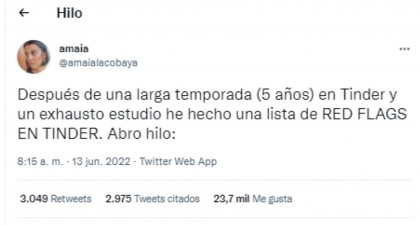 Una usuaria de Twitter brind&oacute; recomendaciones para evitar enga&ntilde;os en Tinder