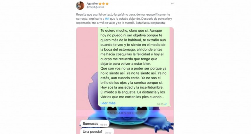 Novia lo dej&oacute; por Whatsapp y &eacute;l no se da cuenta