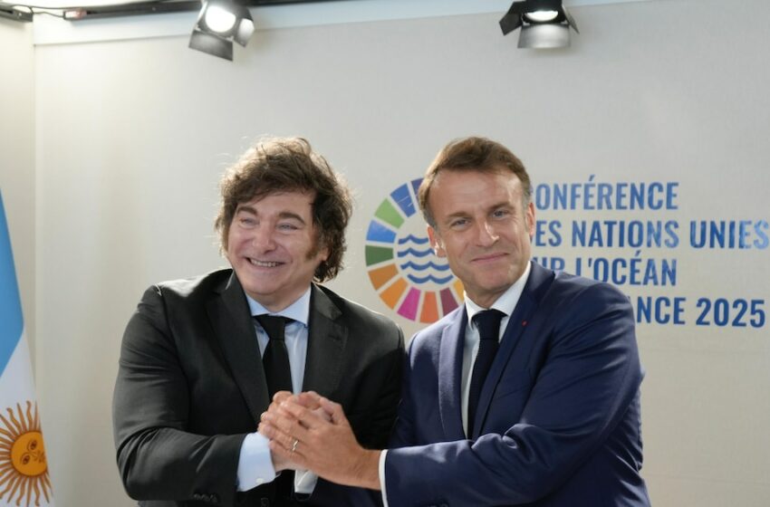 Javier Milei mantuvo una bilateral con Emmanuel Macron