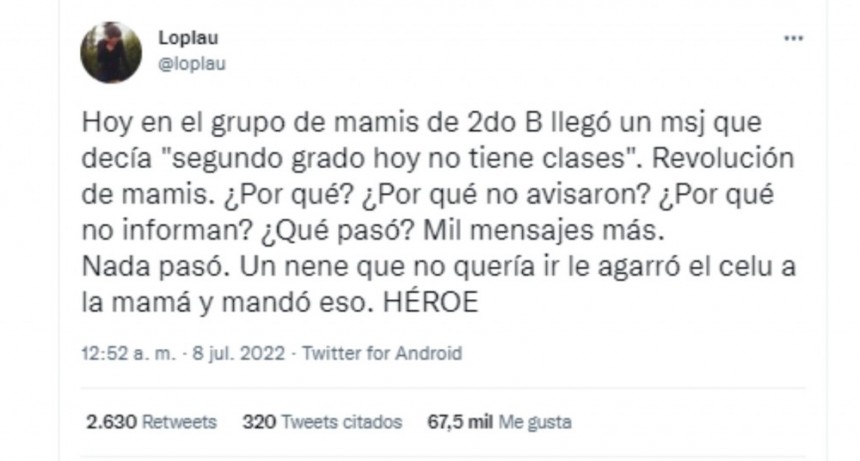 Ni&ntilde;o se hizo pasar por mam&aacute; en el chat de mamis para faltar a clases