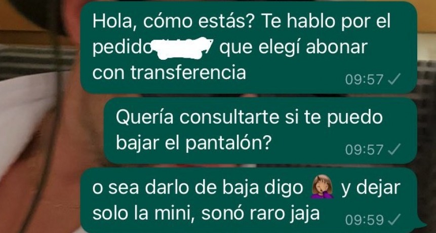Una chica quiso cancelar una compra pero le pidi&oacute; al comerciante "bajar el pantal&oacute;n"