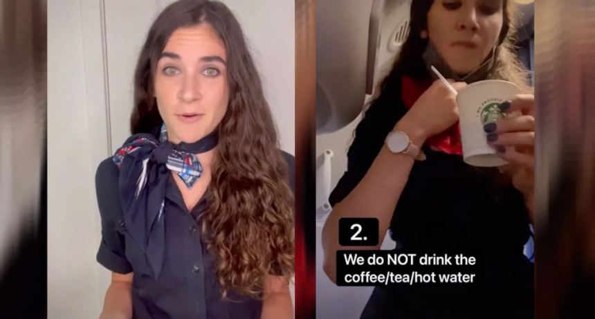 Azafata advierte por qu&eacute; no se debe tomar t&eacute; ni caf&eacute; en un avi&oacute;n