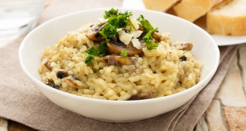 Hoy aprendimos a cocinar: Risotto de ave y hongos 
