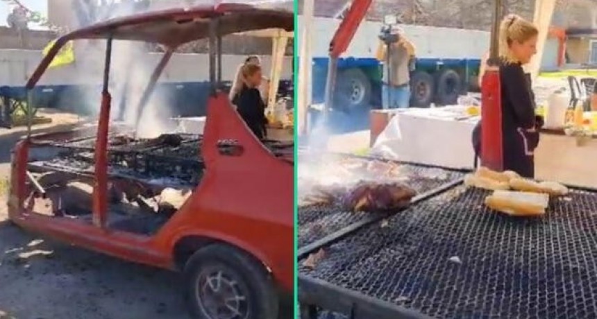 Joven transform&oacute; su auto en una parilla