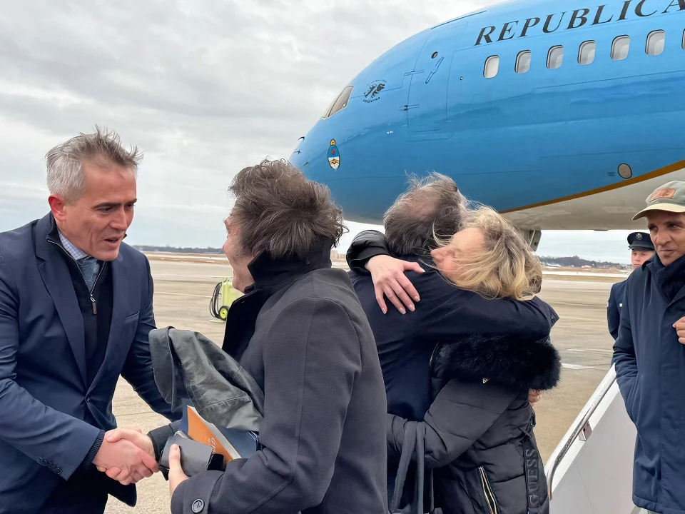 Milei lleg&oacute; a los EEUU