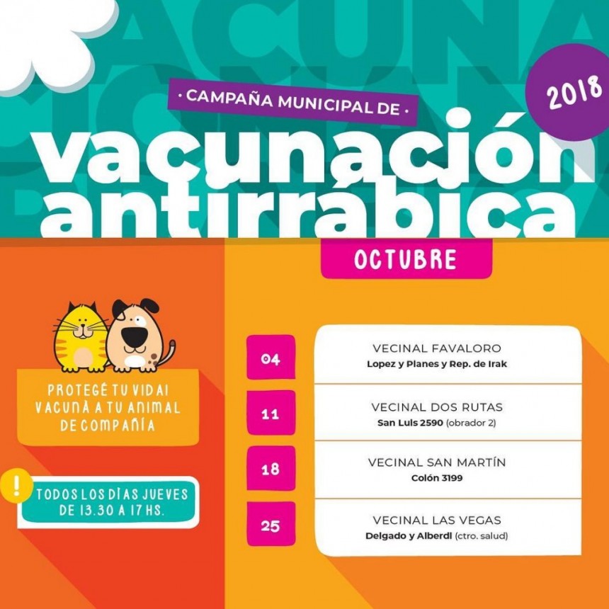 Vacunaci&oacute;n antirr&aacute;bica de mascotas en Santo Tom&eacute; 