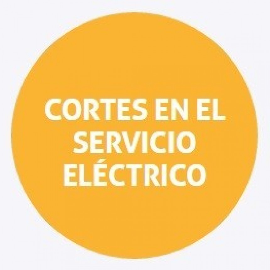 Corte de energ&iacute;a programado para el martes