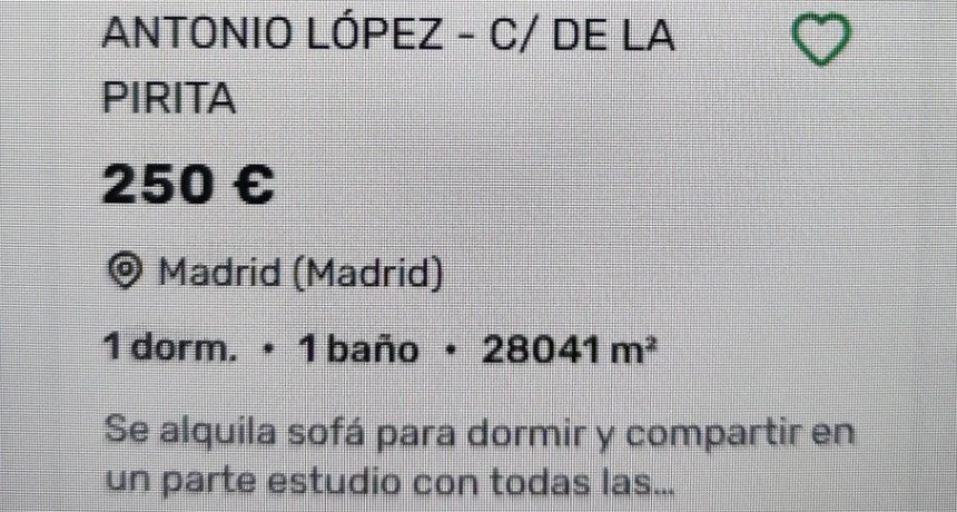 Espa&ntilde;ol alquila su sof&aacute; para dormir