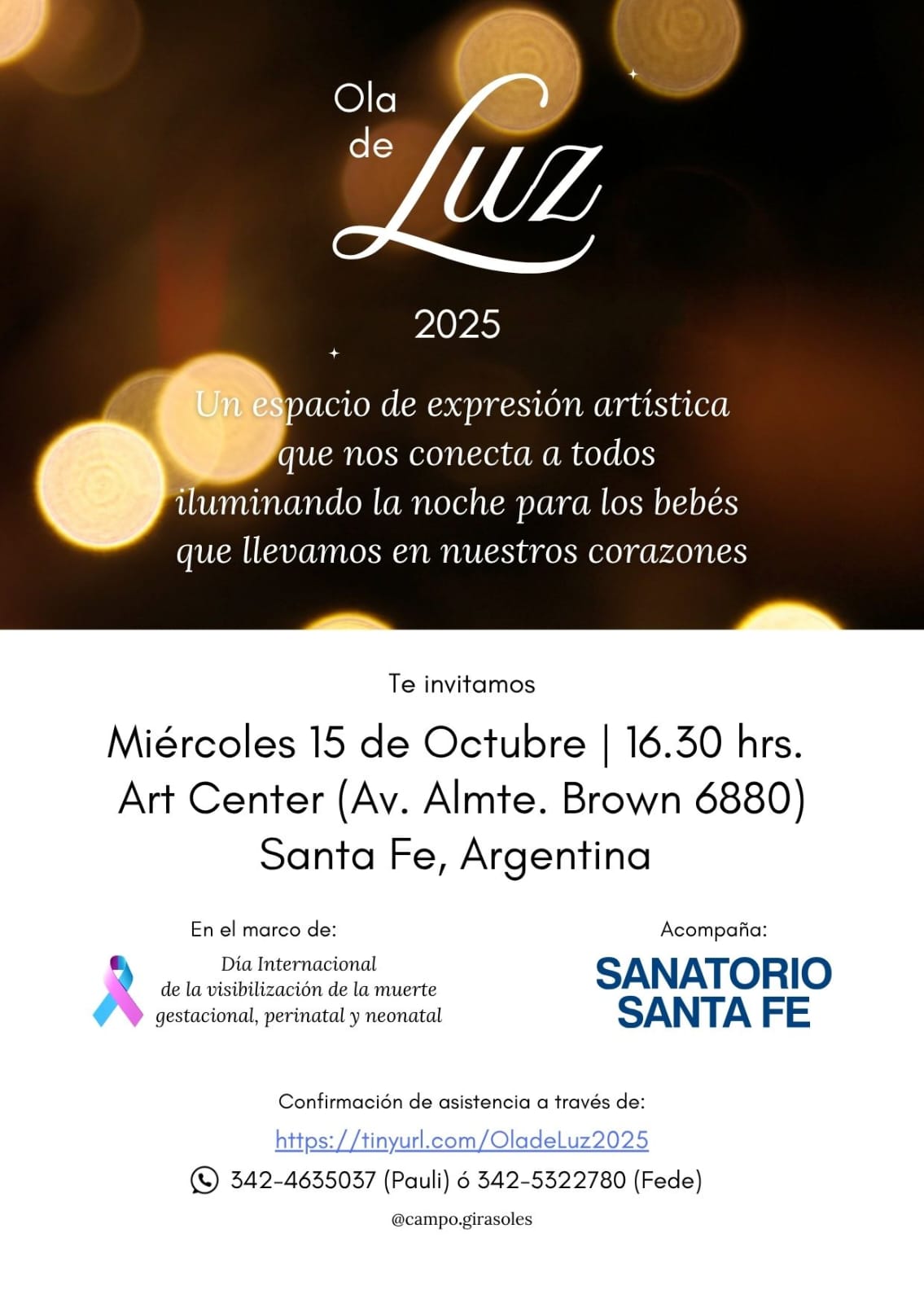 Paula Giuliani: &ldquo;Ola de luz se realizar&aacute; el pr&oacute;ximo 15 de octubre en Santa Fe&rdquo;