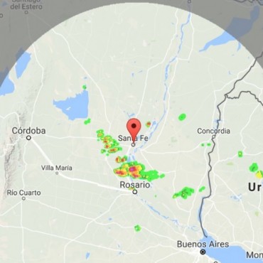 Alerta meteorol&oacute;gica para centro y sur de Santa Fe por probables lluvias y tormentas intensas 