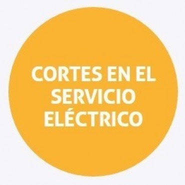 Cortes de energ&iacute;a programados para el jueves