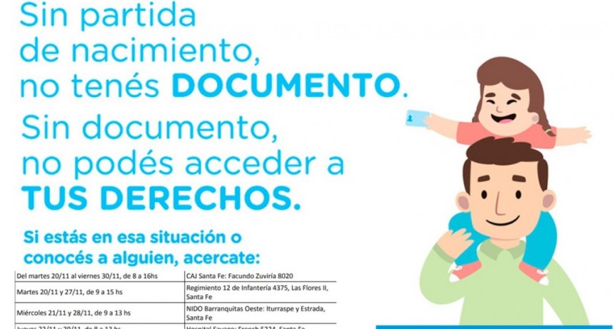 El Gobierno nacional lanza la campa&ntilde;a Mi Primer Documento 