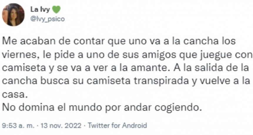 Joven pide a un amigo que transpire su camiseta de f&uacute;tbol para despistar su infidelidad 